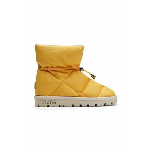 Flufie cizme de iarna Macaron culoarea galben imagine