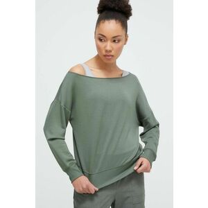 Dkny bluza femei, culoarea verde, neted imagine