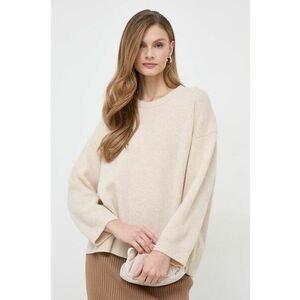 Weekend Max Mara pulover de lana femei, culoarea bej imagine