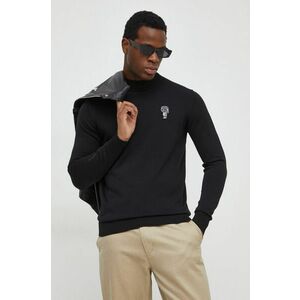 Karl Lagerfeld pulover bărbați, culoarea negru, light 541304.655089 imagine
