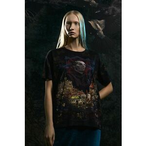 Medicine tricou din bumbac femei, culoarea negru imagine