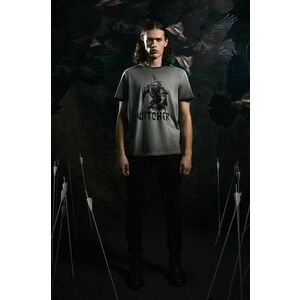 Medicine tricou din bumbac barbati, culoarea gri, cu imprimeu imagine
