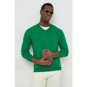 United Colors of Benetton pulover de bumbac culoarea verde, light imagine