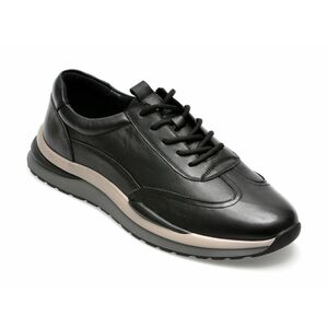 Pantofi OTTER negri, 23043, din piele naturala imagine