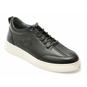 Pantofi OZIYS alb-negru, 4500, din piele naturala imagine