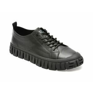 Pantofi OTTER negri, 8801, din piele naturala imagine