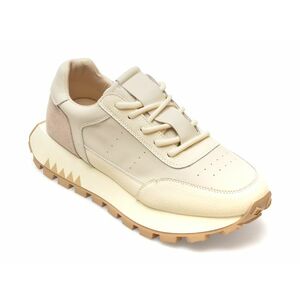 Pantofi EPICA albi, 80792, din piele naturala imagine