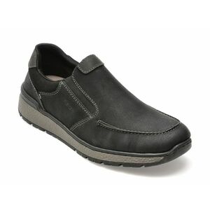 Pantofi RIEKER negri, B9062, din piele ecologica imagine