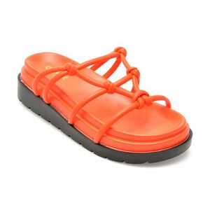 Papuci casual GRYXX portocalii, 8186, din piele ecologica imagine