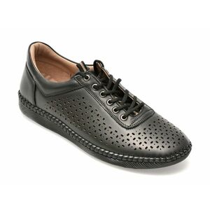 Pantofi OZIYS negri, 22109, din piele naturala imagine