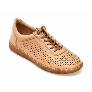 Pantofi casual OZIYS maro, 22109, din piele naturala imagine