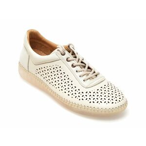 Pantofi OZIYS albi, 22109, din piele naturala imagine
