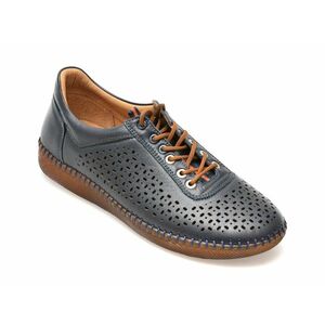 Pantofi casual OZIYS bleumarin, 22109, din piele naturala imagine