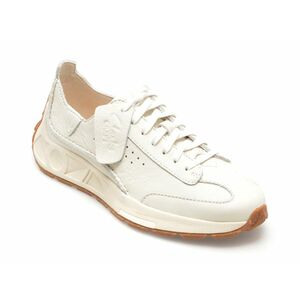 Pantofi CLARKS albi, CRAFSPE, din piele naturala imagine