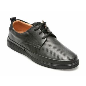 Pantofi OTTER negri, A20B, din piele naturala imagine