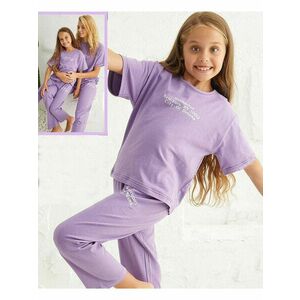 Pijama copil lila lejera imagine