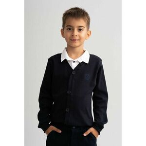 Bluza bleumarin cu maneca lunga si emblema pentru baieti imagine