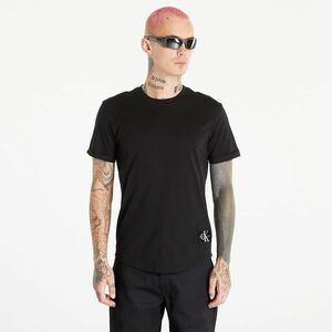 Calvin Klein Jeans Badge Turn Up Short Sleeve T-Shirt Black imagine