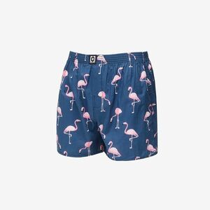 Horsefeathers Manny Boxer Shorts Blue/ Flamingos Print imagine