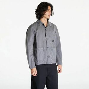 C.P. Company Military Twill Emerized Workwear Shirt Excalibur Grey imagine