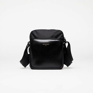 FRED PERRY Nylon Twill Leather Side Bag Black/ Gold imagine