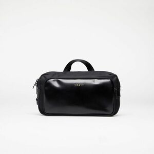 FRED PERRY Nylon Twill Leather Xbody Bag Black/ Gold imagine