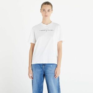 Tommy Jeans Relaxed New Linear Short Sleeve Tee White imagine