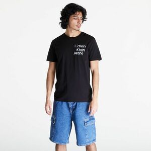 Calvin Klein Jeans Diffused Stacked Short Sleeve Tee Black imagine