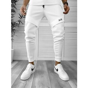 Pantaloni de trening albi conici 12360 D8-4* imagine