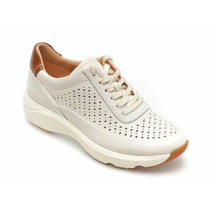 Pantofi CLARKS albi, TIVOGRA, din piele naturala imagine