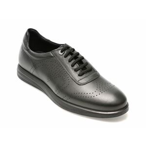 Pantofi OTTER negri, E881, din piele naturala imagine
