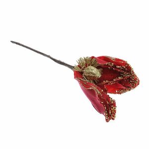 Floare Craciun rosie 25 cm imagine