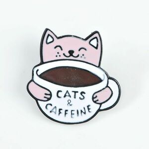 Brosa martisor Cats and caffeine imagine