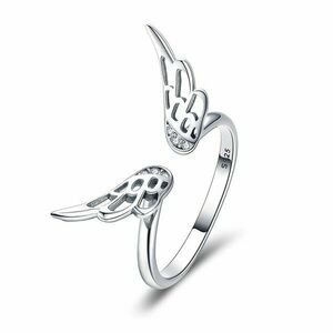 Inel reglabil din argint Silver Angel Wings imagine