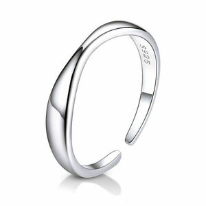 Inel reglabil din argint Wave Ring imagine