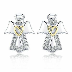 Cercei din argint Guardian Angel Heart imagine