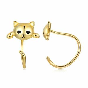 Cercei din argint Cats Cuffs gold imagine