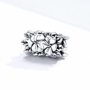 Talisman din argint Silver Flower Bead imagine