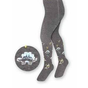 Ciorapi bebelusi bumbac gri melanj cu dinozauri Steven S071-181 imagine
