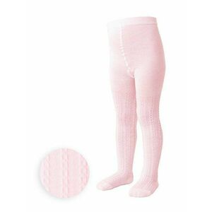 Ciorapi bebelusi bumbac roz deschis cu model impletit Steven S071-370 imagine