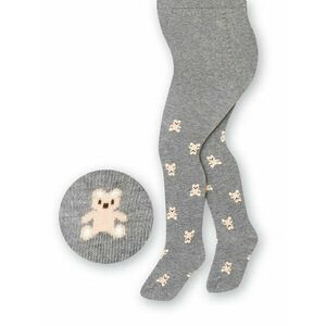 Ciorapi bebelusi bumbac gri melanj cu ursuleti Steven S071-358 imagine