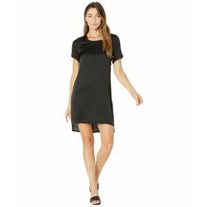 Imbracaminte Femei Chaser Silky Basics Short Sleeve High-Low T-Shirt Dress True Black imagine
