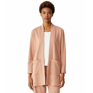 Imbracaminte Femei Eileen Fisher Tencel Organic Cotton Fleece High Collar Long Jacket Light Terracotta imagine