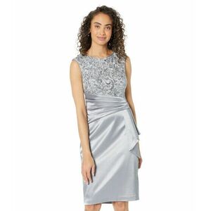 Imbracaminte Femei Vince Camuto Embroidered Lace Cocktail Dress Gray imagine