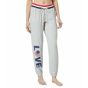 Imbracaminte Femei PJ Salvage Red White and Blue Love Joggers Heather Grey imagine