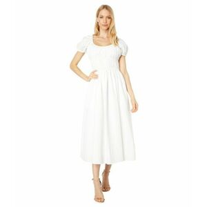 Imbracaminte Femei Kate Spade New York Seersucker Puff Sleeve Dress Fresh White imagine