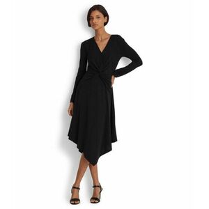 Imbracaminte Femei LAUREN Ralph Lauren Twist-Front Jersey Dress Polo Black imagine