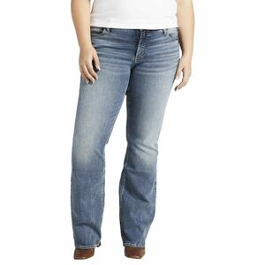 Imbracaminte Femei Silver Jeans Co Plus Size Elyse Mid-Rise Slim Bootcut Jeans W03601EDB257 Indigo imagine