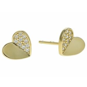Bijuterii Femei Argento Vivo Heart Stud Earrings Gold imagine