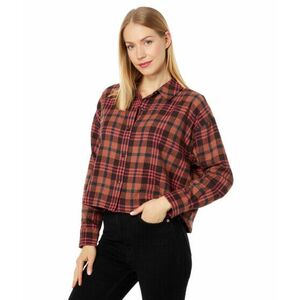 Imbracaminte Femei Madewell Cropped Shirt Frontier Plaid Flannel Ground Clove imagine